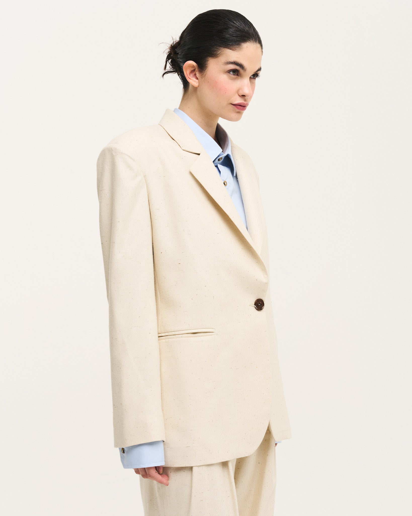 0008 BLAZER OVERSIZED CREMA
