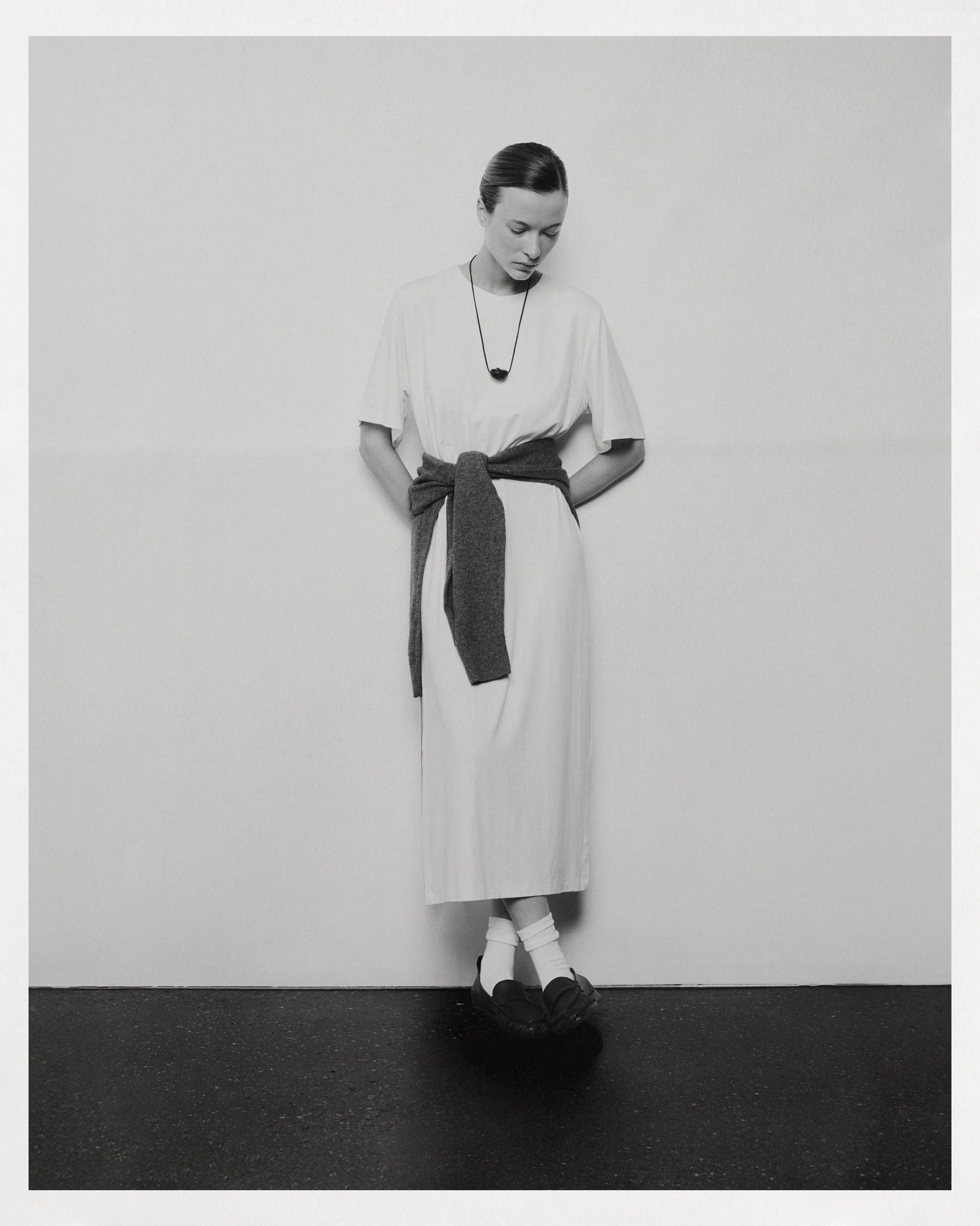 0055 COTTON DRESS CON MANGA BLANCO