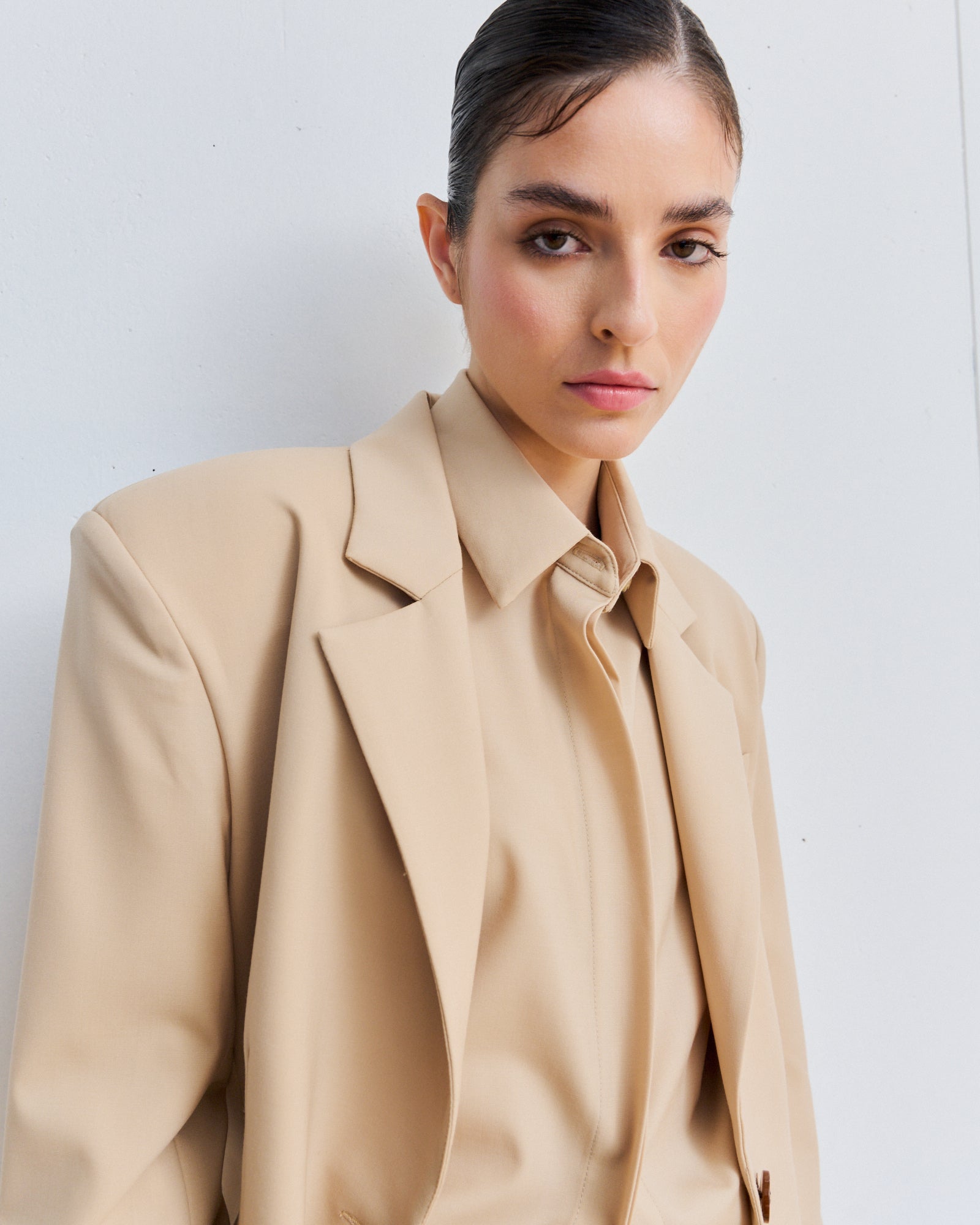 0030 BLAZER CINTURA BEIGE
