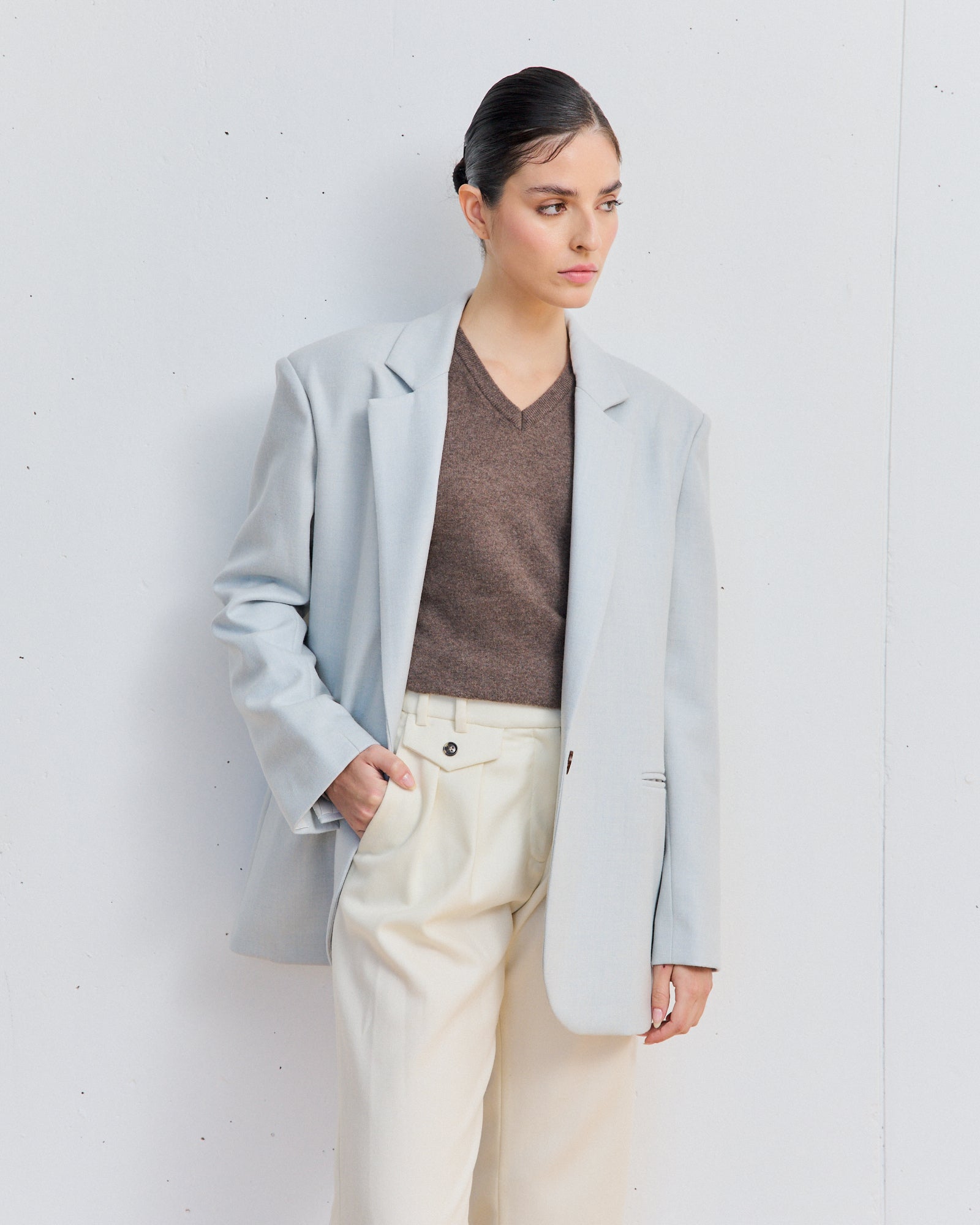 0008 BLAZER CELESTE LANA GRUESA